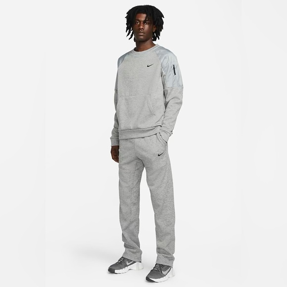 NEW Nike Therma Men's Small Tall Therma-FIT Open Hem Fitness Pants - Gray - Picture 4 of 12